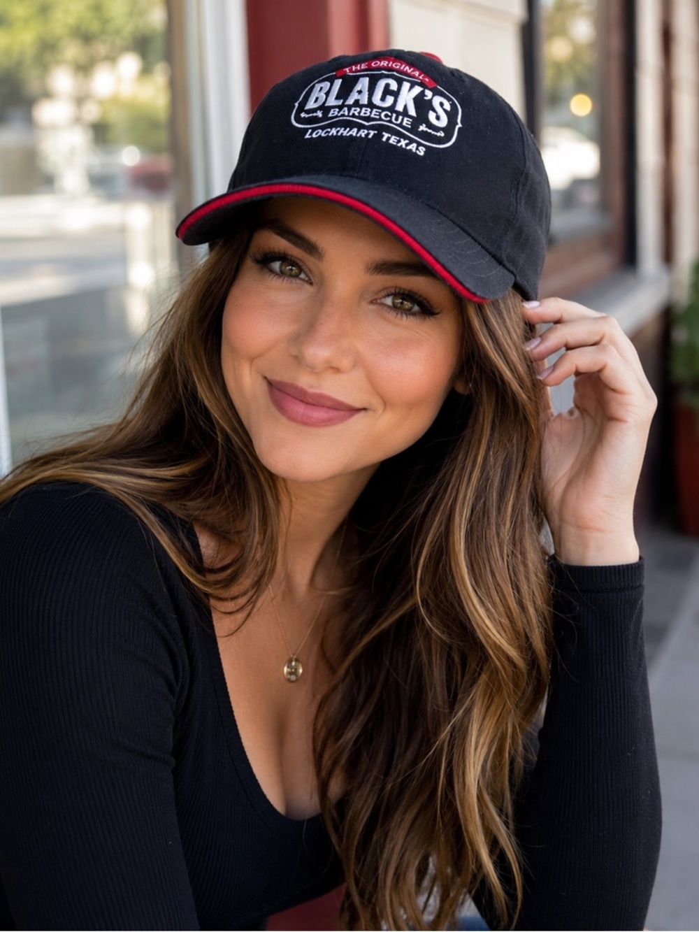 Black’s Barbecue Lockhart TX Hat – Classic Black & Red Cap | Unisex